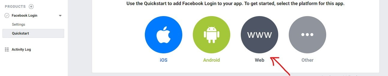 facebook app for web