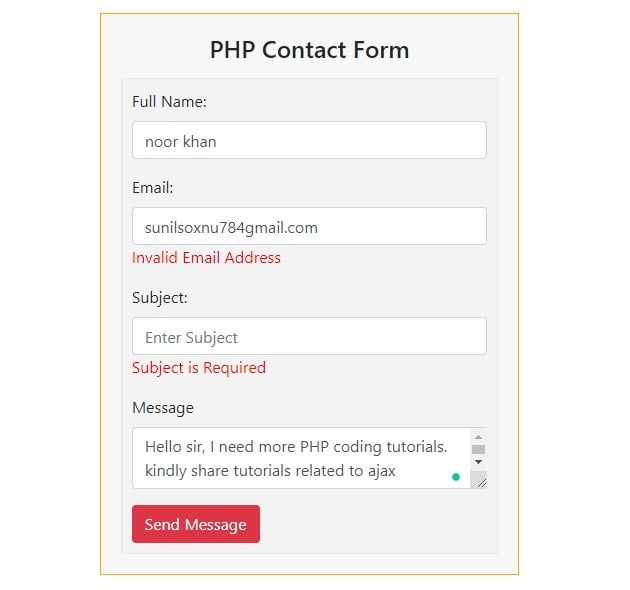 PHP Contact Form