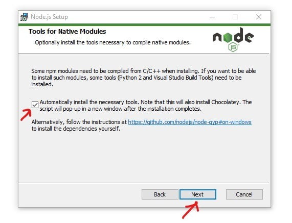 download & install node.js 