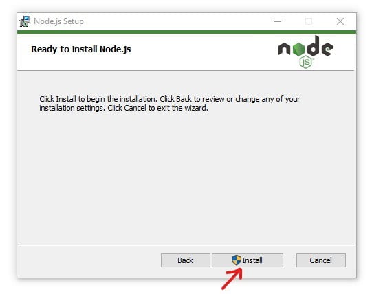 download & install node.js 