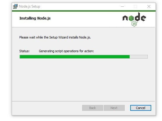 download & install node.js 