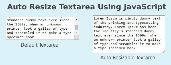 auto resize textarea height using javascript