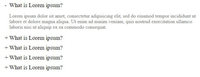 javascript accordion