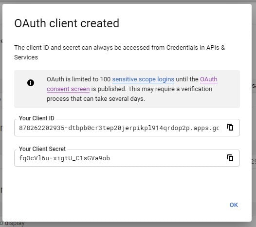 google project console