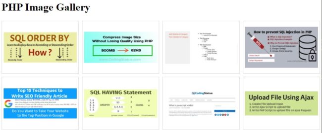php image gallery