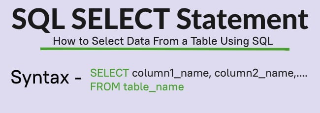 sql select statement