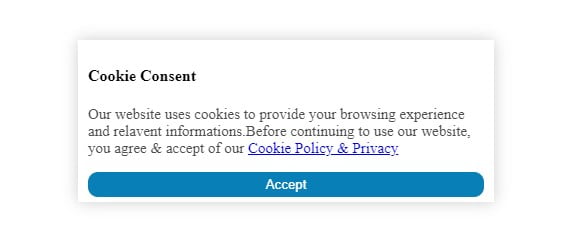 cookie consent popup javascript