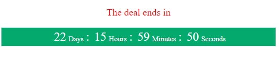 javascript countdown timer