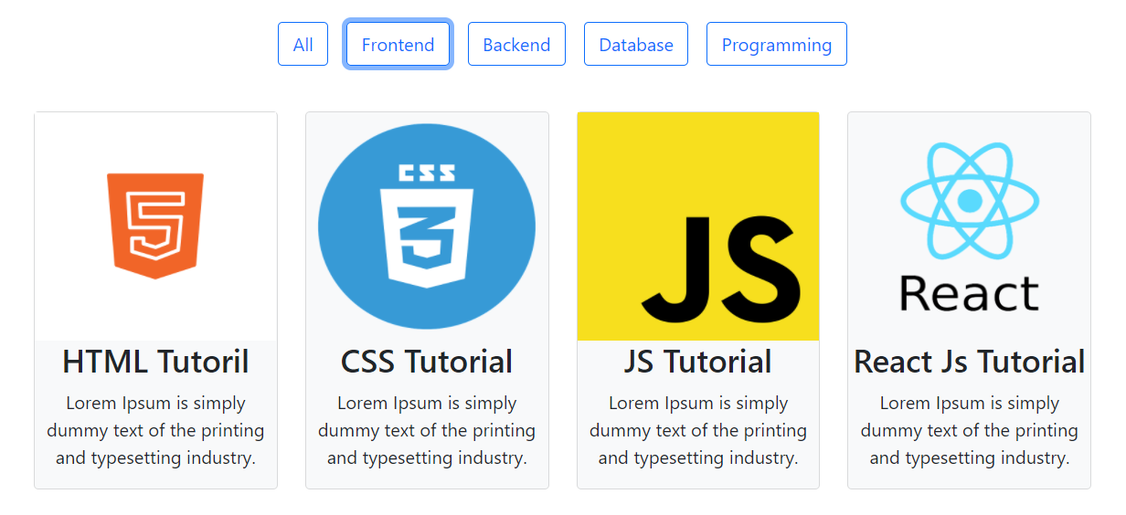 react portfolio gallery
