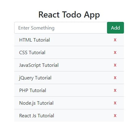 react todo app