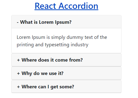 react js accordion