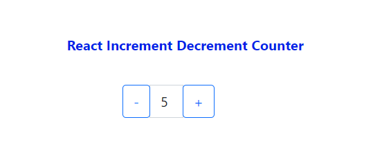 react increment decrement