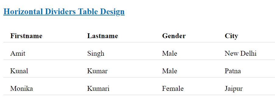 css horizontal dividers design